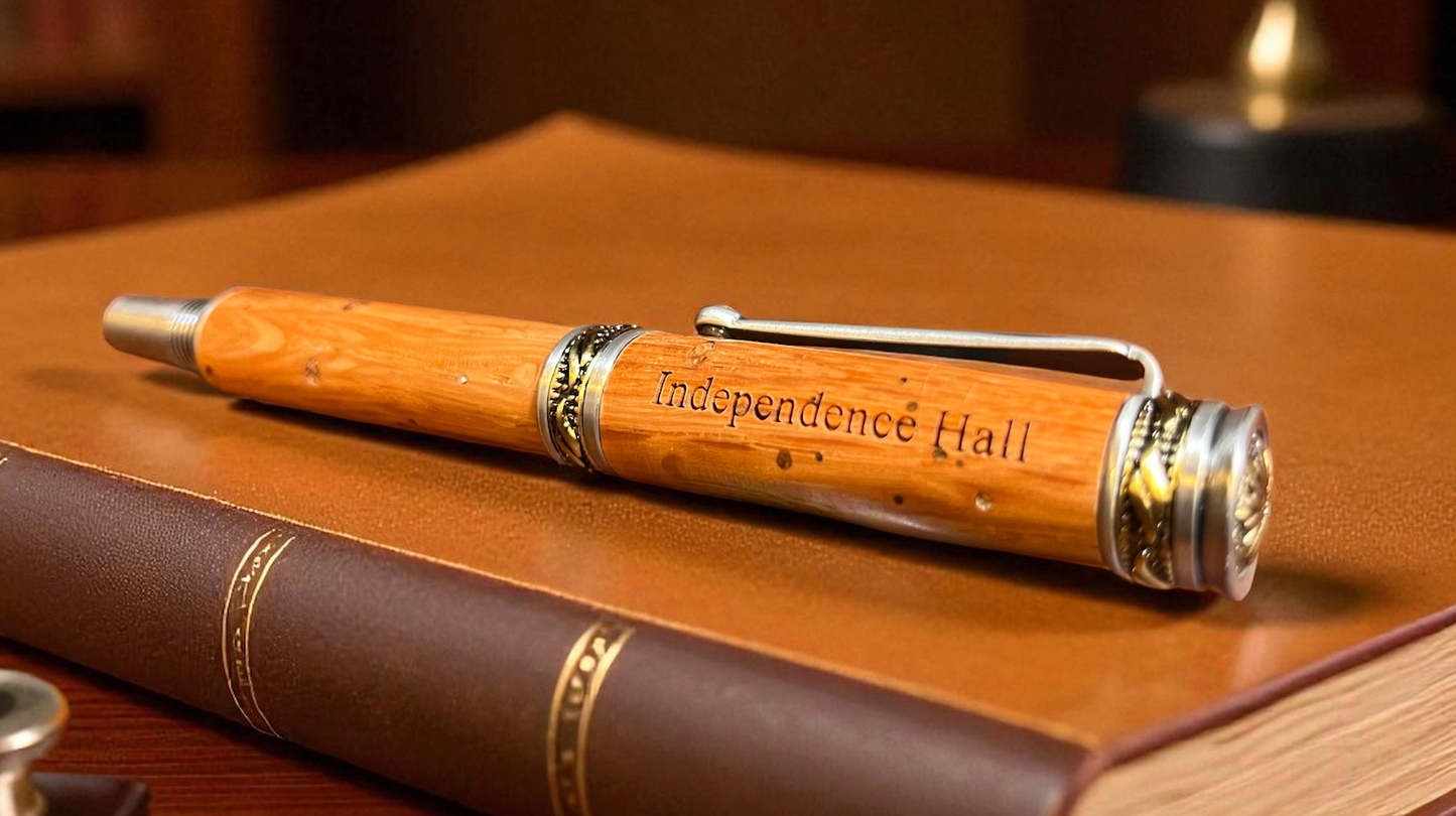 Independence Hall - HS Elegant II Antique Brass and Pewter Rollerball