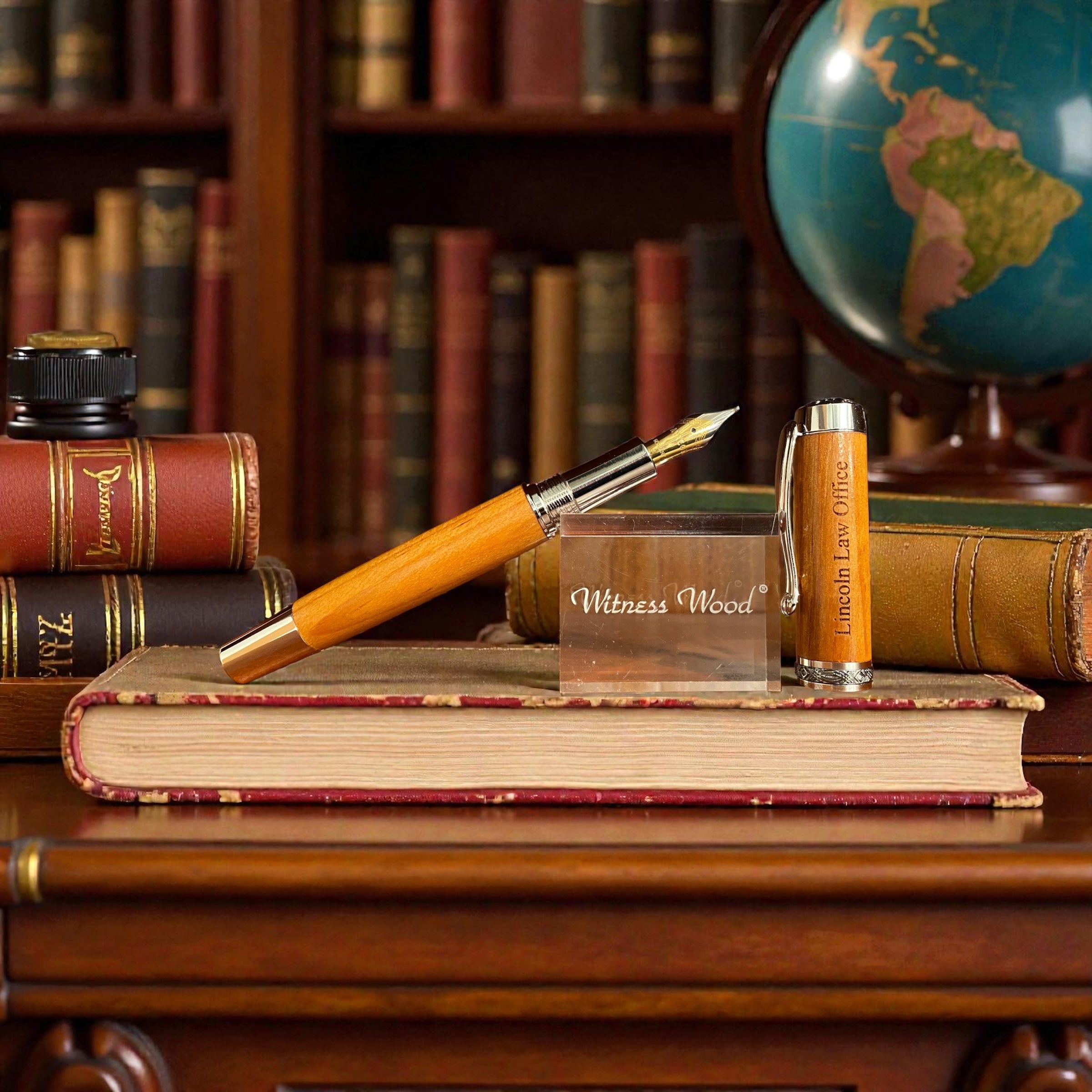 LawLaw　Wood　Works　木製万年筆 Abraham Lincoln Law Office Fountain Pen – History Salvaged