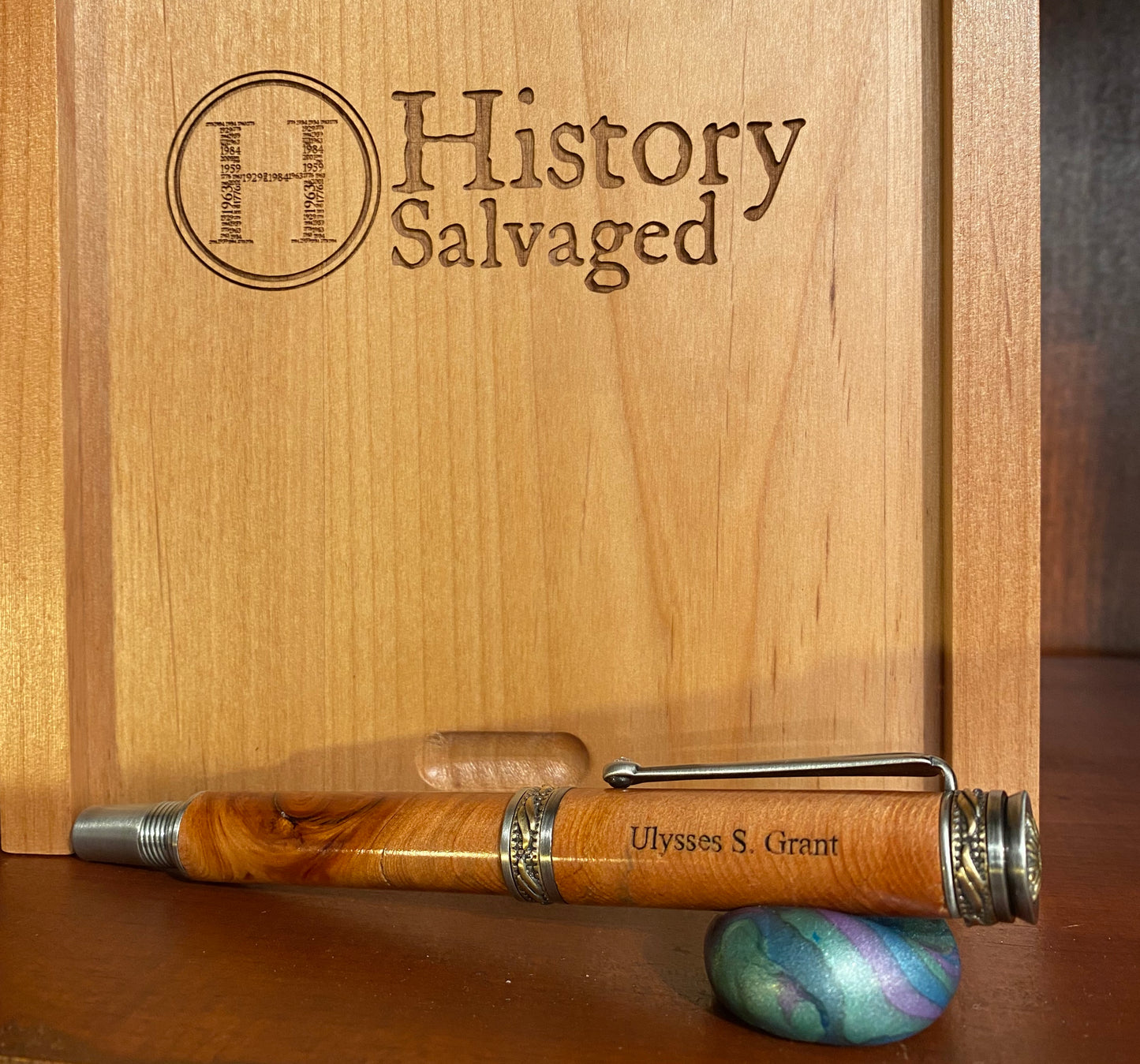 Grant Cottage - Ulysses S. Grant - Elegant II Antique Brass and Pewter Rollerball