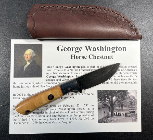"History You Can Hold" - SENTINEL KNIFE - George Washington Horse Chestnut