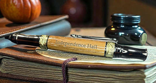 Independence Hall Nouveau Spectre Gun Metal & 24K Twist Ballpoint