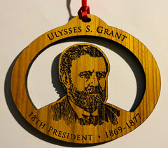 Grant Cottage 4" Oval Engraved Witness Wood® Ornament