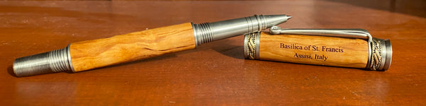 Basilica of St. Francis - Elegant II Antique Brass and Pewter Rollerball